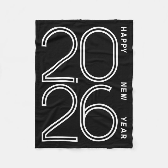 Happy New Year 2026 Celebration Eve Party Men Wome Fleece Blanket (Front)