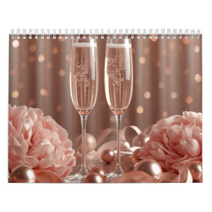 happy new year 2026 champagne glow calendar