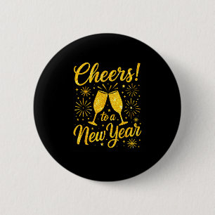 Happy New Year 2026 Cheers To A New Year Fireworks 2 Inch Round Button