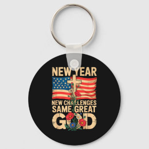 Happy New Year 2026 Christian Challenges Same Grea Keychain