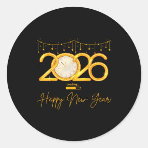 Happy New Year 2026  Classic Round Sticker