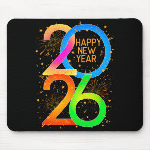 Happy New Year 2026 Color P New Year Eve's Men Wom Mouse Pad