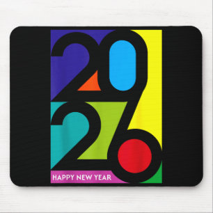 Happy New Year 2026 Colorful Funny Nye Party Match Mouse Pad
