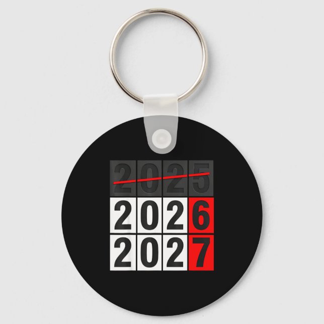 Happy New Year 2026 Coming Soon 2027 67 Meme Six S Keychain (Front)