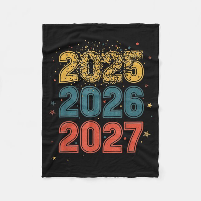 Happy New Year 2026 Coming Soon 2027 Funny 67 Meme Fleece Blanket (Front)