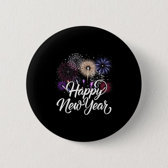 Happy New Year 2026 Costume Party Friends Family U 2 Inch Round Button (Front)