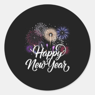 Happy New Year 2026 Costume Party Friends Family U Classic Round Sticker