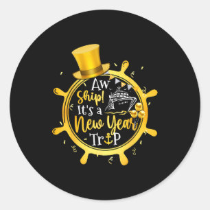 Happy New Year 2026 Cruise Trip Family Matching  Classic Round Sticker