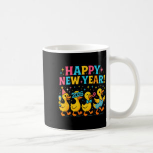 Happy New Year 2026 Cute Duck Party Gift Coffee Mug