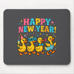 Happy New Year 2026 Cute Duck Party Gift Long Slee Mouse Pad