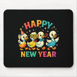 Happy New Year 2026 Cute Duck Party Gift Mouse Pad