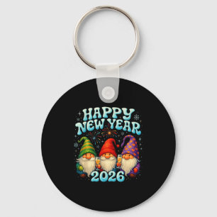 Happy New Year 2026 Cute Gnome Party Gift  Keychain