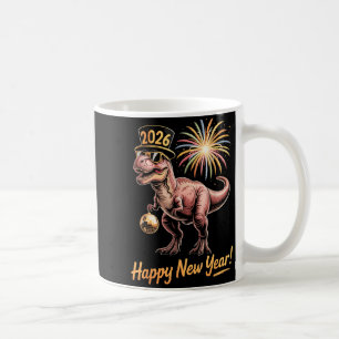 Happy New Year 2026 Dinosaur Funny Dino Tee For Ad Coffee Mug