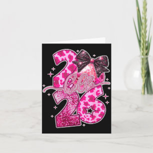 Happy New Year 2026 Disco Ball Bow New Year's Eve  Card