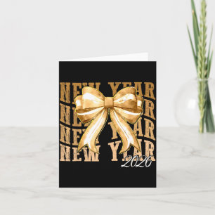 Happy New Year 2026 Eve Coquette Party Golden Fami Card