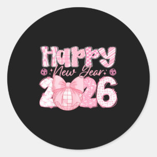 Happy New Year 2026 Eve Party Family Matching Men  Classic Round Sticker