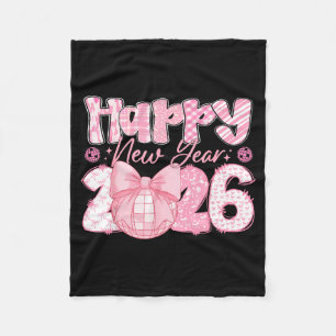 Happy New Year 2026 Eve Party Family Matching Men Fleece Blanket