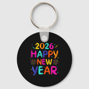 Happy New Year 2026 Family Matching Celebration Pa Keychain