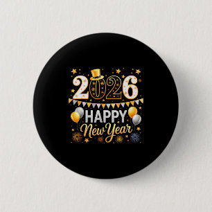 Happy New Year 2026 Family Matching New Year Firew 2 Inch Round Button