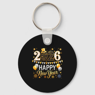 Happy New Year 2026 Family Matching New Year Firew Keychain