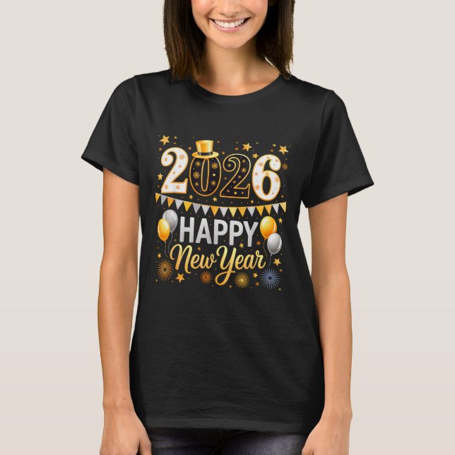 Happy New Year 2026 Family Matching New Year Firew T-Shirt (Front)