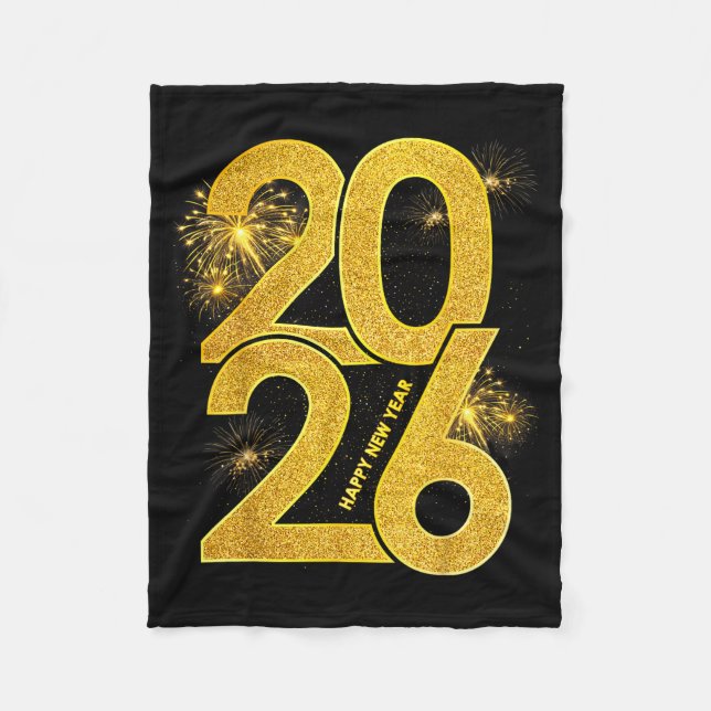 Happy New Year 2026 Firework Family Matching Men W Fleece Blanket (Front)