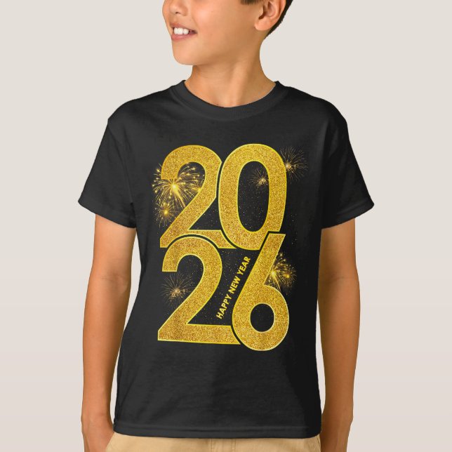 Happy New Year 2026 Firework Family Matching Men W T-Shirt (Front)
