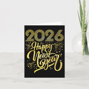 Happy New Year 2026 Fireworks Card