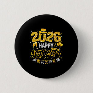 Happy New Year 2026 Fireworks Countdown New Years 2 Inch Round Button