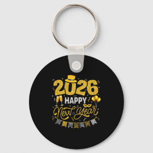 Happy New Year 2026 Fireworks Countdown New Years Keychain