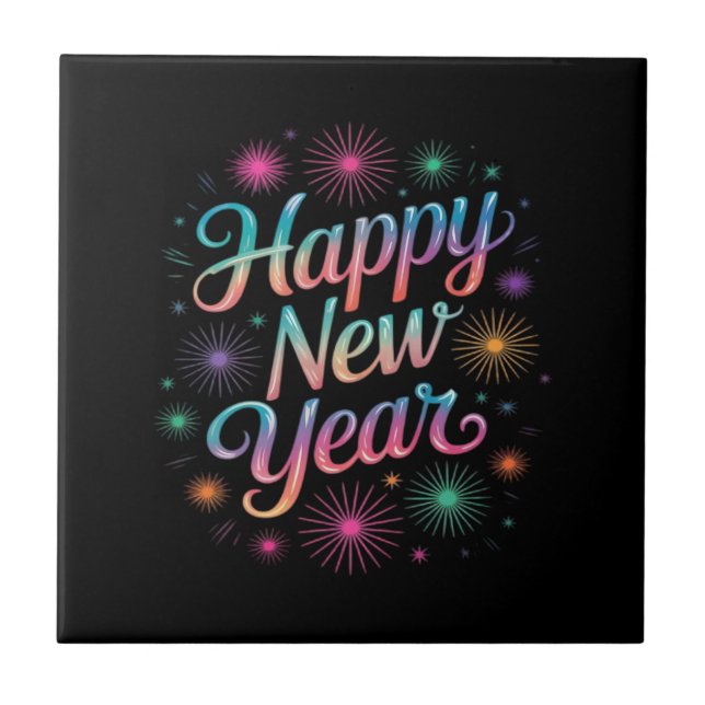 Happy New Year 2026 Fireworks Essential Tile (Front)