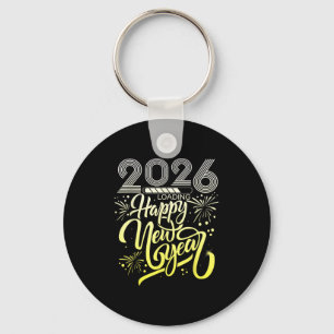 Happy New Year 2026 Fireworks Loading New Years Ev Keychain