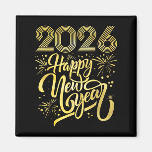 Happy New Year 2026 Fireworks  Magnet