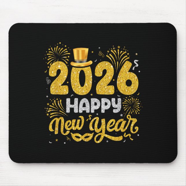 Happy New Year 2026 Fireworks New Years Eve Men Wo Mouse Pad (Front)