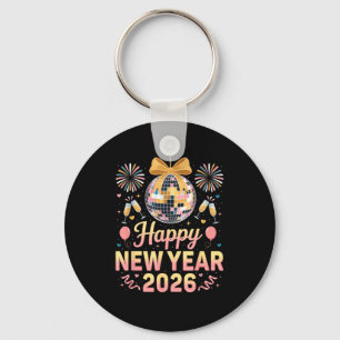 Happy New Year 2026 Fireworks New Year's Eve Party Keychain