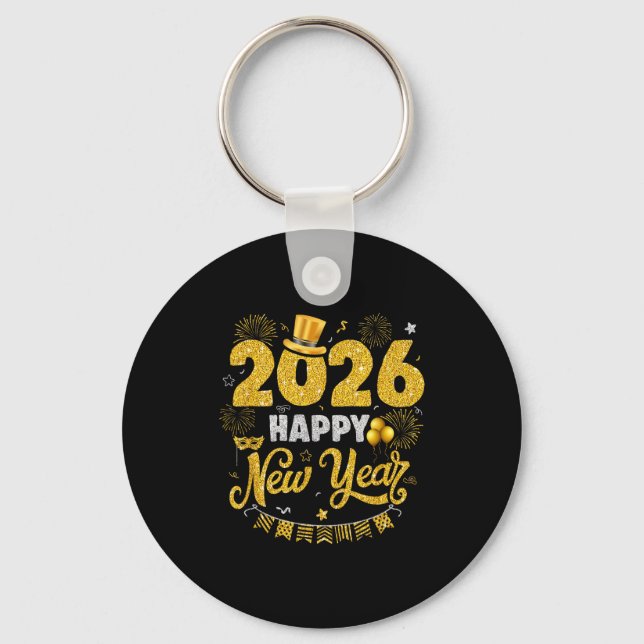 Happy New Year 2026 Fireworks New Years Eve Party  Keychain (Front)