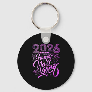 Happy New Year 2026 Fireworks Party Premium  Keychain