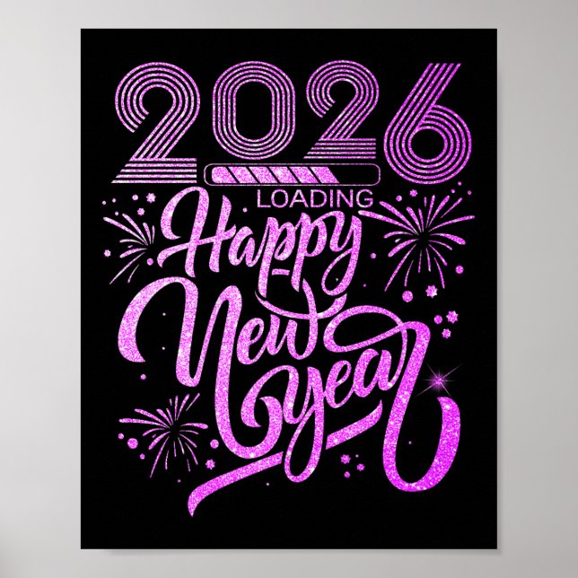 Happy New Year 2026 Fireworks Party Premium  Poster (Front)