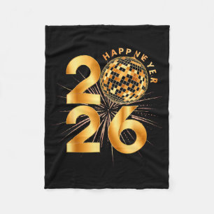 Happy New Year 2026 Fleece Blanket