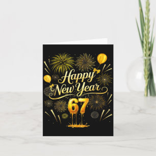 Happy New Year 2026 Funny 67 Six Seven Meme Gen Al Card