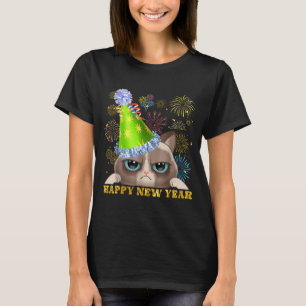 Happy New Year 2026 Funny Cat New Year's Eve Hat G T-Shirt