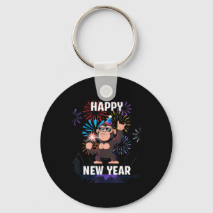 Happy New Year 2026 Funny Kids Bigfoot Lovers Part Keychain