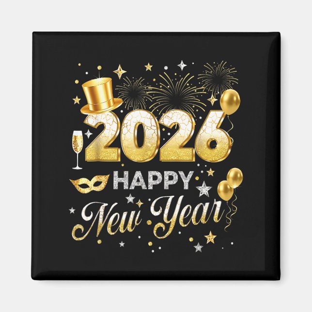 Happy New Year 2026 Funny New Years Eve Party Men  Magnet (Front)