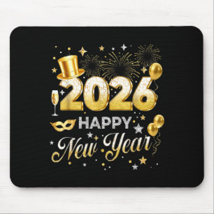 Happy New Year 2026 Funny New Years Eve Party Men Mouse Pad