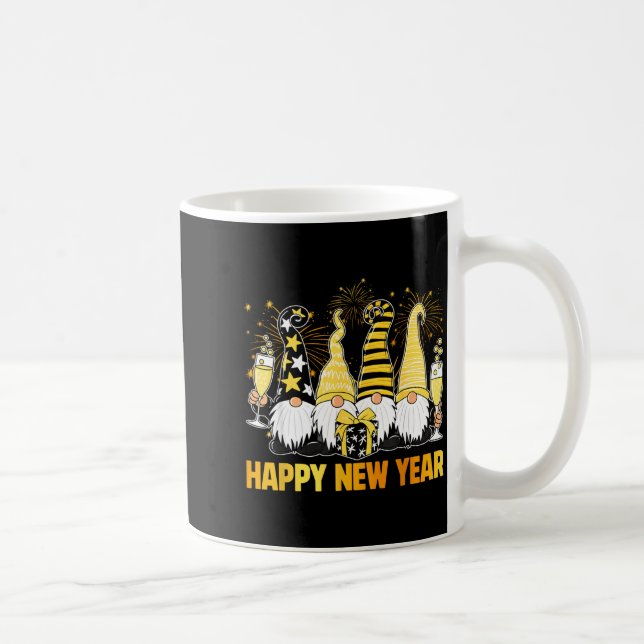 Happy New Year 2026 Gnomes Drinking Champagne New  Coffee Mug (Right)