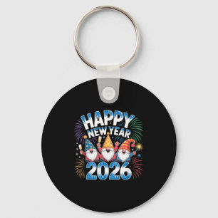 Happy New Year 2026 Gnomes Family Party New Years  Keychain