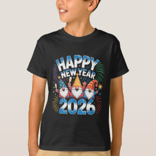 Happy New Year 2026 Gnomes Family Party New Years  T-Shirt