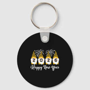 Happy New Year 2026 Gnomes Leopard Print Gnomies G Keychain