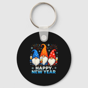 Happy New Year 2026 Gnomes Matching Family New Yea Keychain