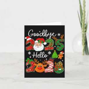 Happy New Year 2026 Goodbye 2025 Hello 2026 Family Thank You Card